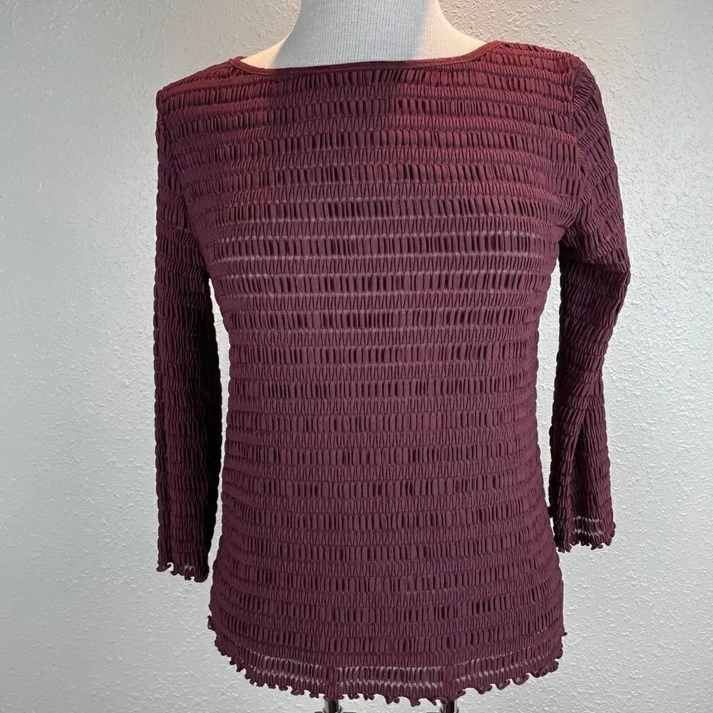 NWT Josephine Chaus Pucker Knit Top Size S